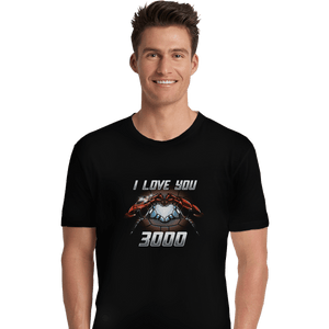 Shirts Premium Shirts, Unisex / Small / Black I Love You 3000
