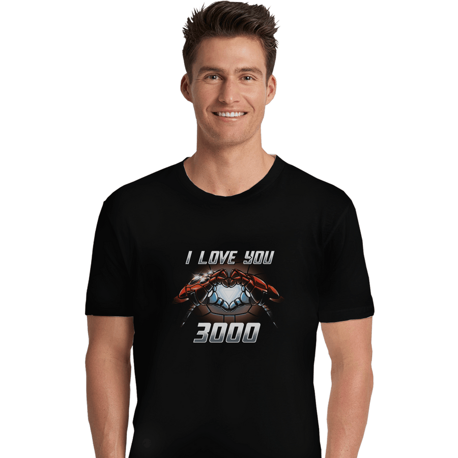 Shirts Premium Shirts, Unisex / Small / Black I Love You 3000