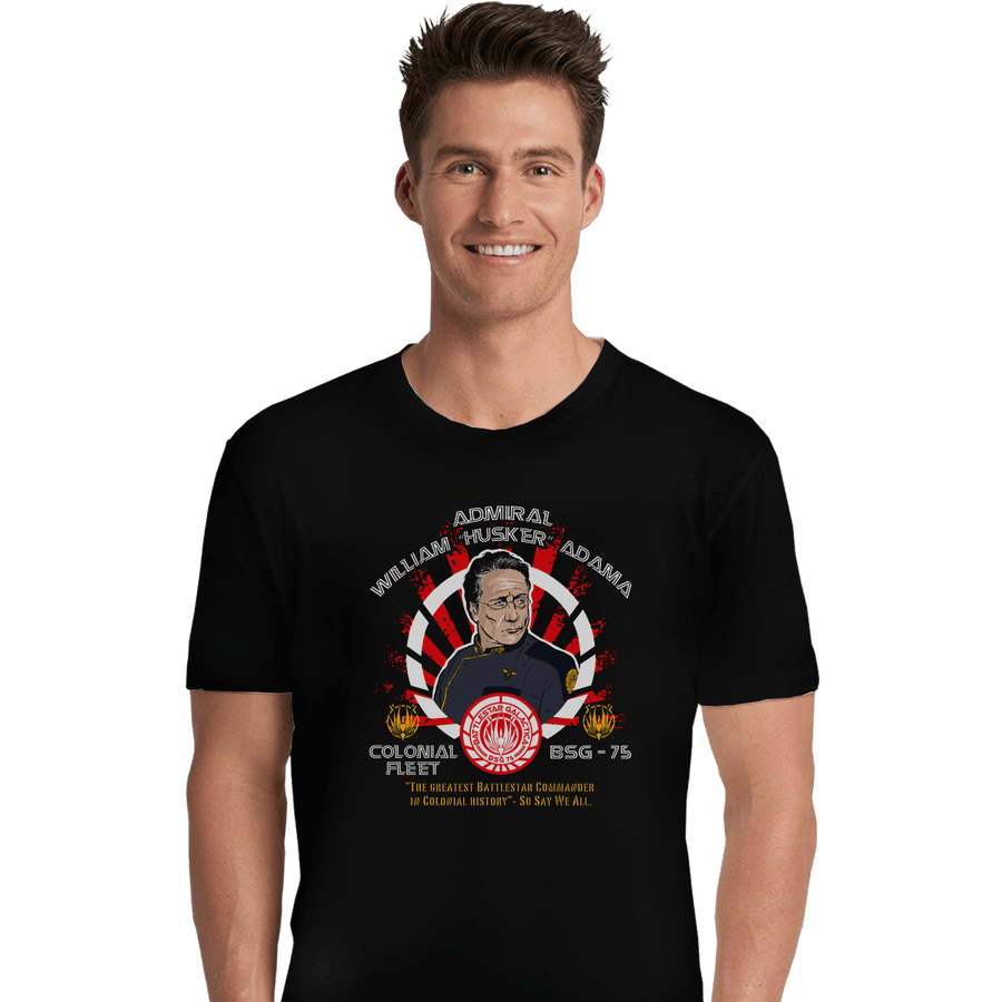 Shirts Premium Shirts, Unisex / Small / Black William Adama