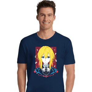 Shirts Premium Shirts, Unisex / Small / Navy Violet Evergarden Memory Doll