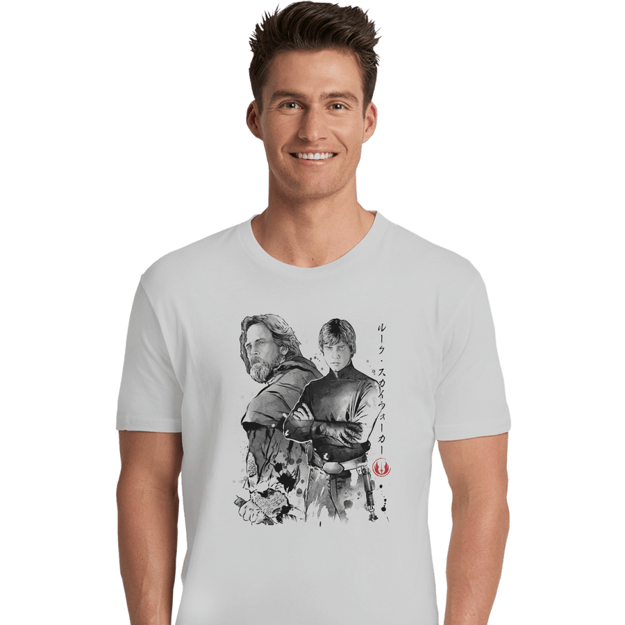 Shirts Premium Shirts, Unisex / Small / White Old And Young Jedi