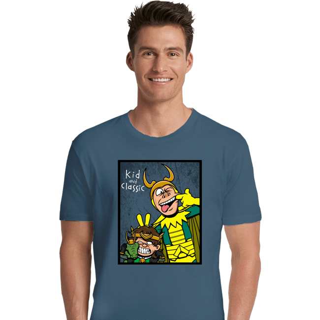 Shirts Premium Shirts, Unisex / Small / Indigo Blue Kid And Classic
