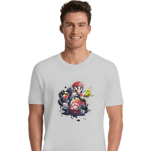 Shirts Premium Shirts, Unisex / Small / White Go Kart Watercolor