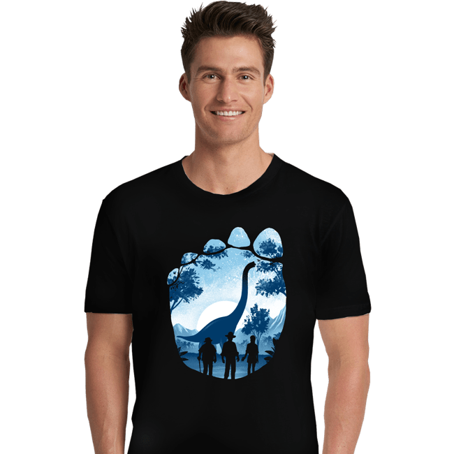 Daily_Deal_Shirts Premium Shirts, Unisex / Small / Black Brachiosaurus Footprint