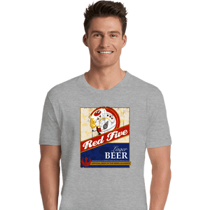 Daily_Deal_Shirts Premium Shirts, Unisex / Small / Sports Grey Red Five Beer
