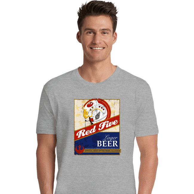 Daily_Deal_Shirts Premium Shirts, Unisex / Small / Sports Grey Red Five Beer