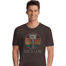 Load image into Gallery viewer, Shirts Premium Shirts, Unisex / Small / Dark Chocolate Retro Mjollnir
