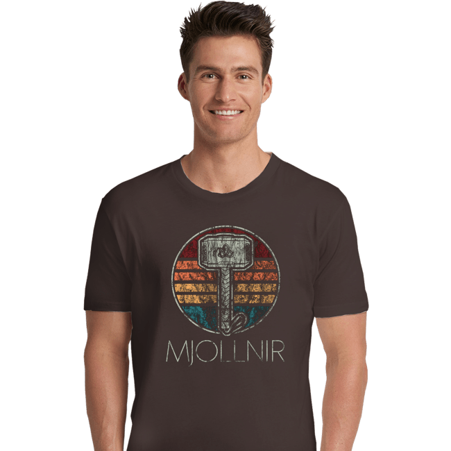 Shirts Premium Shirts, Unisex / Small / Dark Chocolate Retro Mjollnir