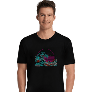 Shirts Premium Shirts, Unisex / Small / Black Great Neon Wave