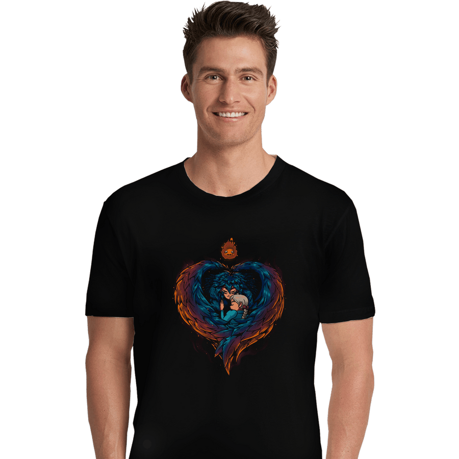 Shirts Premium Shirts, Unisex / Small / Black Heart On Fire