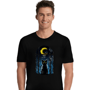 Shirts Premium Shirts, Unisex / Small / Black Moon Visitor