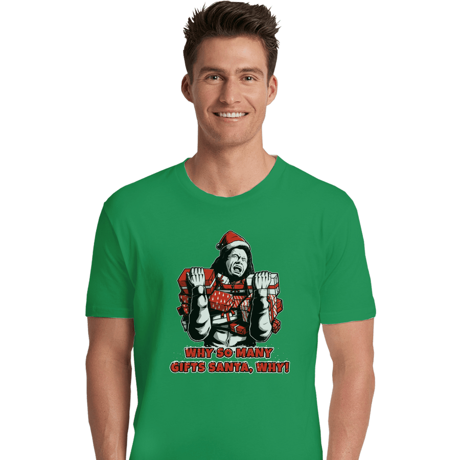 Shirts Premium Shirts, Unisex / Small / Irish Green Why Santa Why