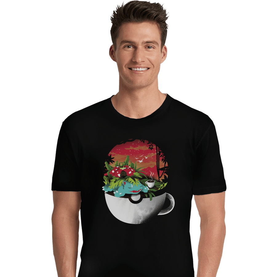 Shirts Premium Shirts, Unisex / Small / Black Cup Of Grass