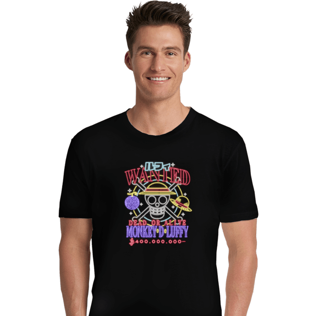 Shirts Premium Shirts, Unisex / Small / Black Luffy Neon
