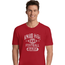 Load image into Gallery viewer, Shirts Premium Shirts, Unisex / Small / Red Knibb High Football Rules
