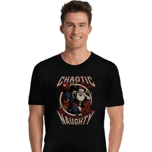 Shirts Premium Shirts, Unisex / Small / Black Chaotic Naughy Santa