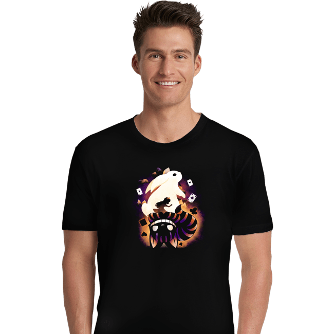 Daily_Deal_Shirts Premium Shirts, Unisex / Small / Black Cheshire White Rabbit