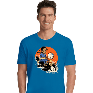 Secret_Shirts Premium Shirts, Unisex / Small / Sapphire Penguin Sledding!