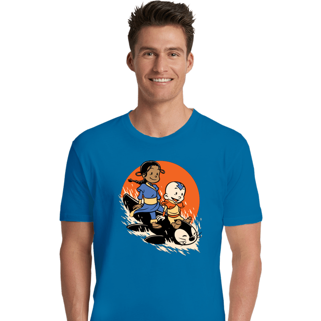Secret_Shirts Premium Shirts, Unisex / Small / Sapphire Penguin Sledding!