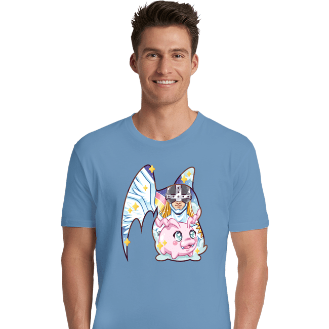 Shirts Premium Shirts, Unisex / Small / Powder Blue Magical Silhouettes - Patamon
