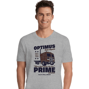 Daily_Deal_Shirts Premium Shirts, Unisex / Small / Sports Grey Optimus Garage