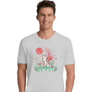Secret_Shirts Premium Shirts, Unisex / Small / White Wolf Blossoming Breeze