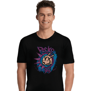 Shirts Premium Shirts, Unisex / Small / Black Rocko 90s