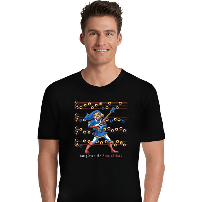 Shirts Premium Shirts, Unisex / Small / Black Song Of Rock
