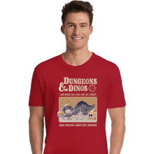 Load image into Gallery viewer, Daily_Deal_Shirts Premium Shirts, Unisex / Small / Red Dungeons And Dinos
