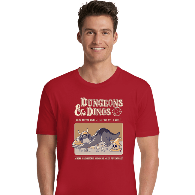 Daily_Deal_Shirts Premium Shirts, Unisex / Small / Red Dungeons And Dinos