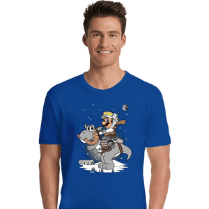 Shirts Premium Shirts, Unisex / Small / Royal Blue Mario Strikes Back
