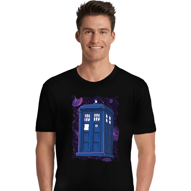 Daily_Deal_Shirts Premium Shirts, Unisex / Small / Black Pixel Tardis