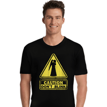 Load image into Gallery viewer, Shirts Premium Shirts, Unisex / Small / Black Caution - Don&#39;t Blink
