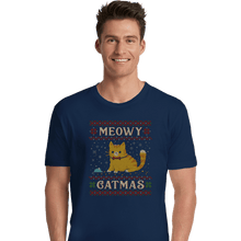 Load image into Gallery viewer, Daily_Deal_Shirts Premium Shirts, Unisex / Small / Navy Meowy Catmas
