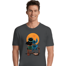 Load image into Gallery viewer, Daily_Deal_Shirts Premium Shirts, Unisex / Small / Charcoal Alien And Girl Gazing At The Moon
