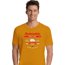 Load image into Gallery viewer, Secret_Shirts Premium Shirts, Unisex / Small / Gold Satriales Pork Market
