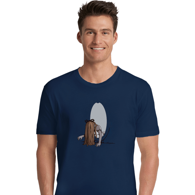Shirts Premium Shirts, Unisex / Small / Navy The Looking Glass