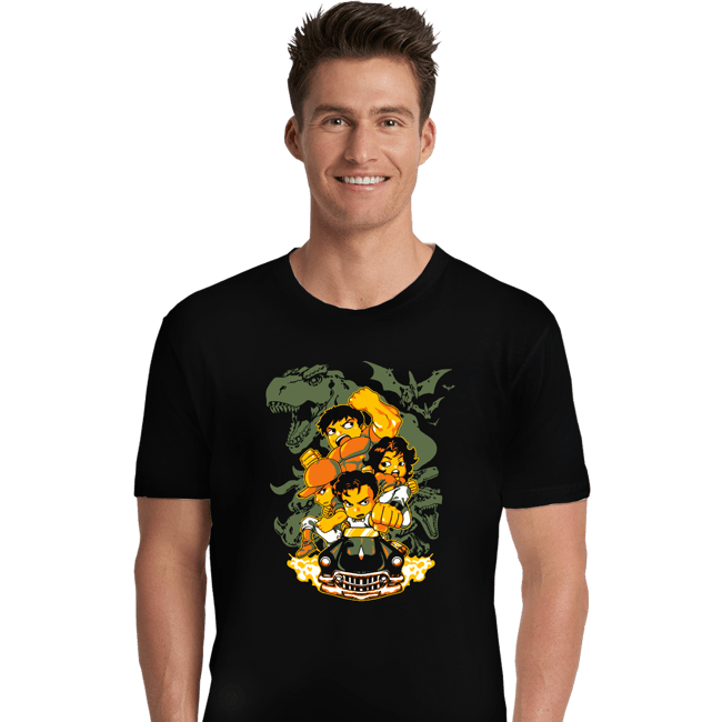 Shirts Premium Shirts, Unisex / Small / Black Cadillacs and Dinosaurs Heroes