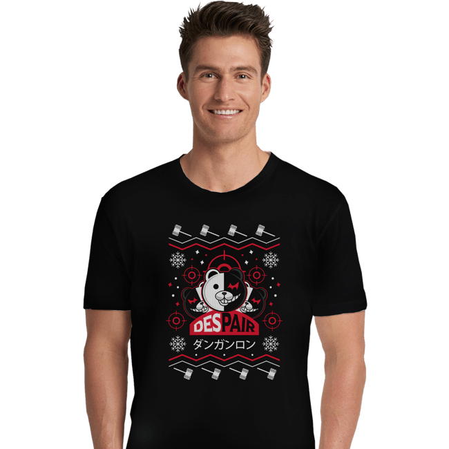 Shirts Premium Shirts, Unisex / Small / Black Despair Kuma Ugly Christmas Sweater
