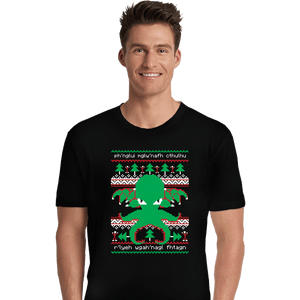 Shirts Premium Shirts, Unisex / Small / Black Cthulhu Cultist Christmas
