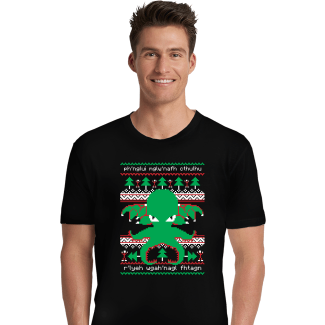Shirts Premium Shirts, Unisex / Small / Black Cthulhu Cultist Christmas