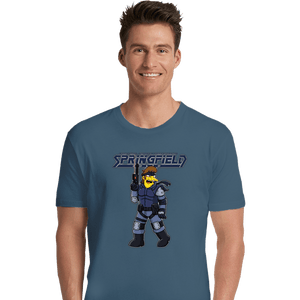 Daily_Deal_Shirts Premium Shirts, Unisex / Small / Indigo Blue Solid Snake