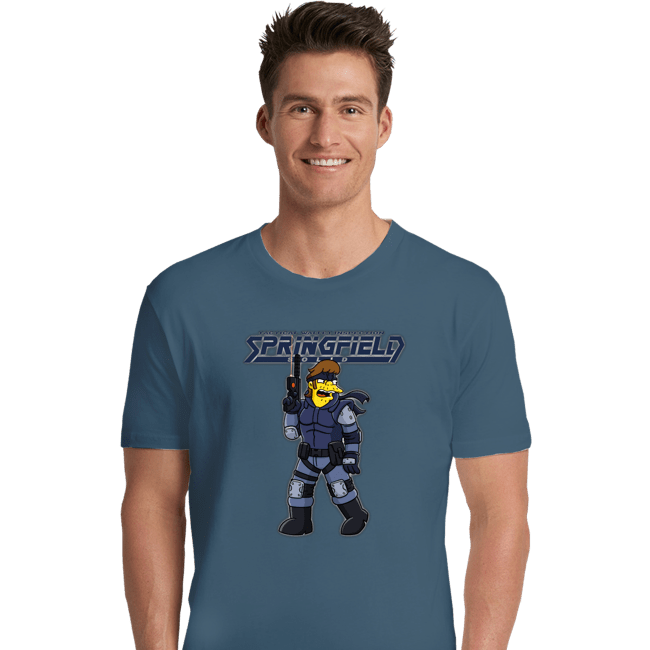 Daily_Deal_Shirts Premium Shirts, Unisex / Small / Indigo Blue Solid Snake