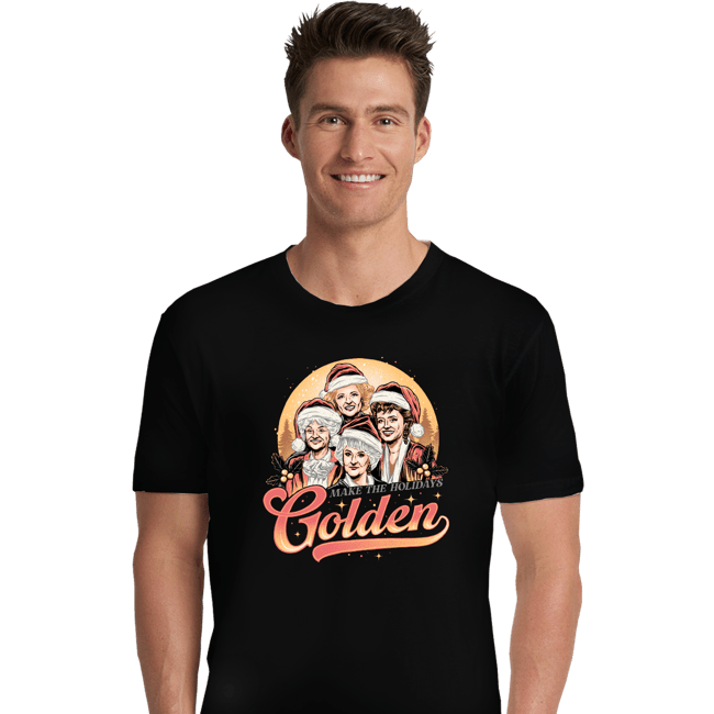 Daily_Deal_Shirts Premium Shirts, Unisex / Small / Black Golden Holidays