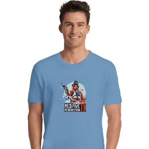 Shirts Premium Shirts, Unisex / Small / Powder Blue Red Five Redemption II