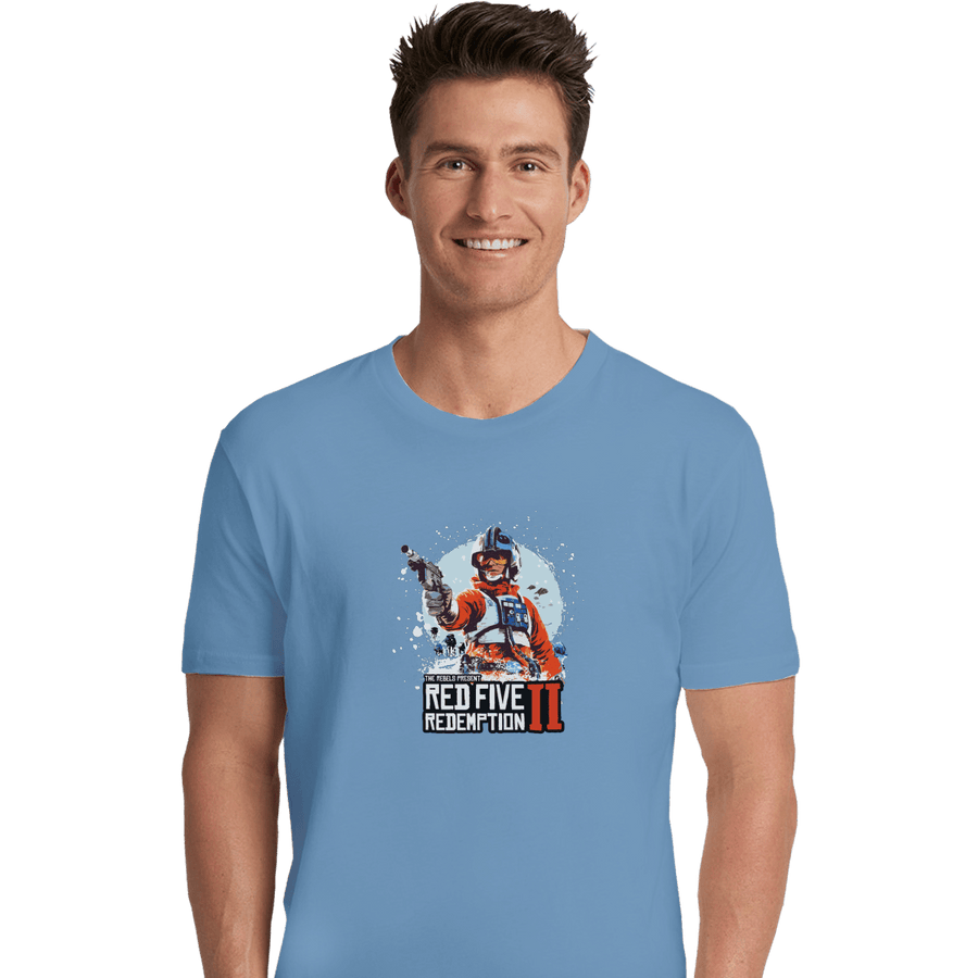 Shirts Premium Shirts, Unisex / Small / Powder Blue Red Five Redemption II