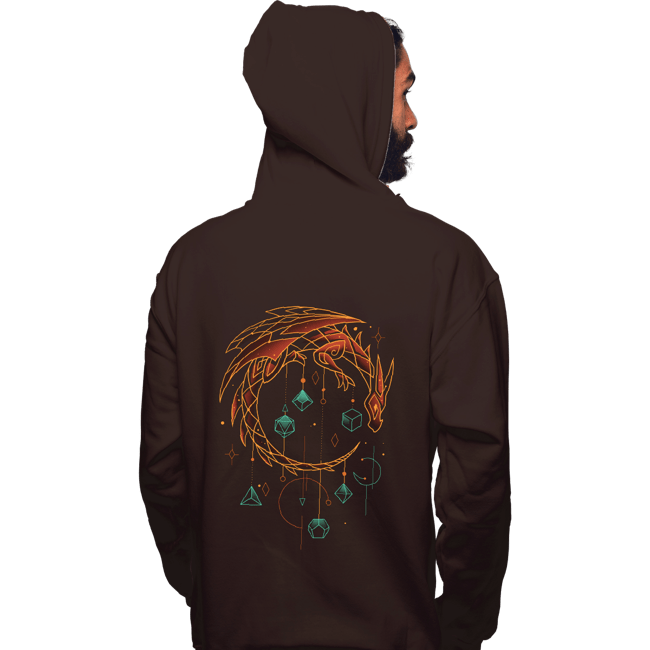 Daily_Deal_Shirts Pullover Hoodies, Unisex / Small / Dark Chocolate Draconic Dice Keeper