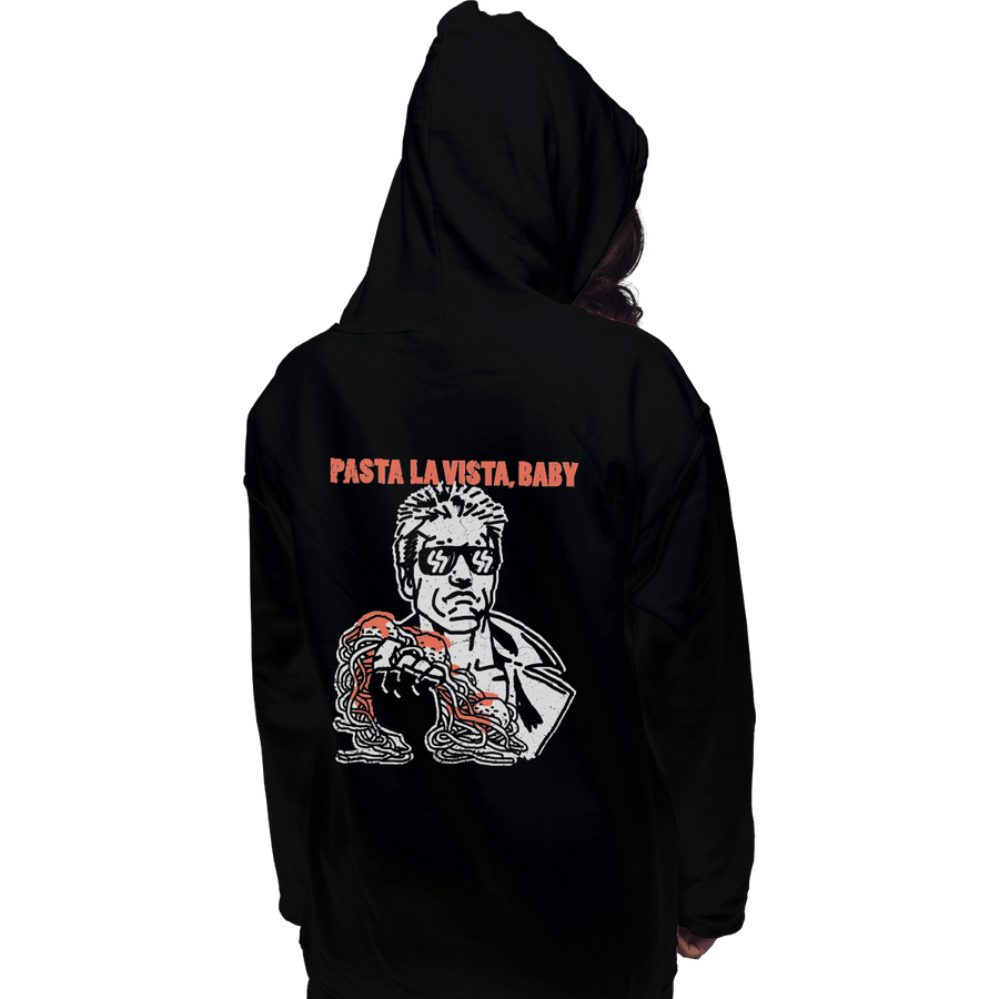 Shirts Pullover Hoodies, Unisex / Small / Black Pasta La Vista