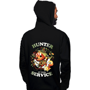 Daily_Deal_Shirts Pullover Hoodies, Unisex / Small / Black Hunter At Your Service
