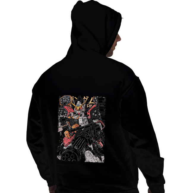 Daily_Deal_Shirts Pullover Hoodies, Unisex / Small / Black Gundam Heavyarms